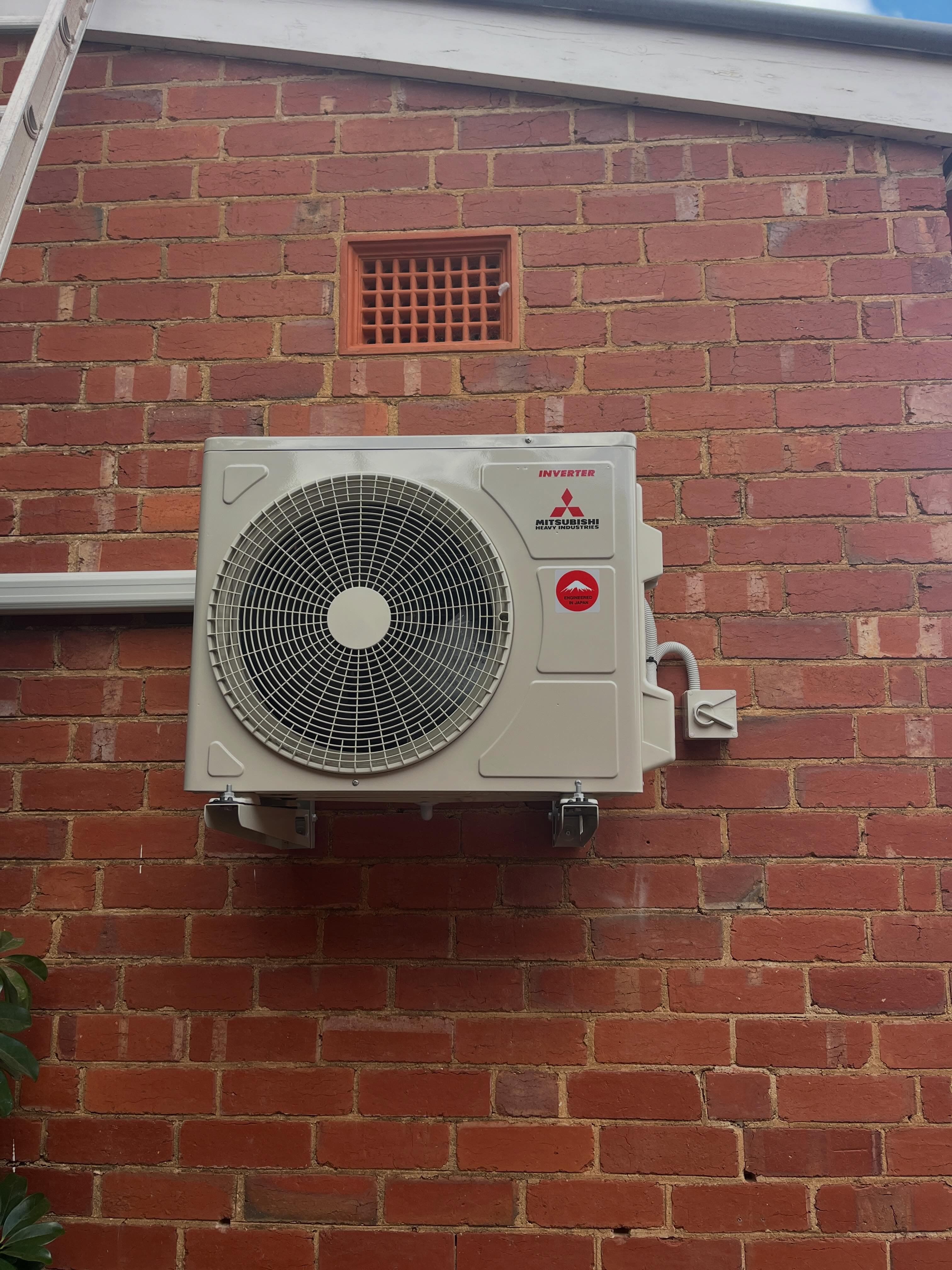 Mitsubishi split system air conditioning installation in Echuca